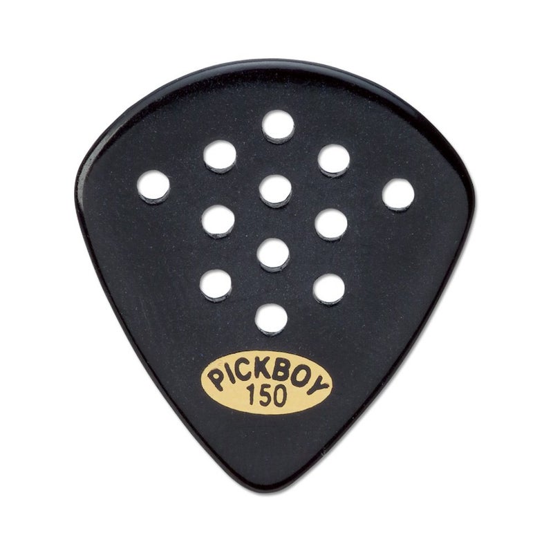 Pickboy Pos-a-Grip, Jazz, Black, Cellulose, 1.50mm, 10 picks